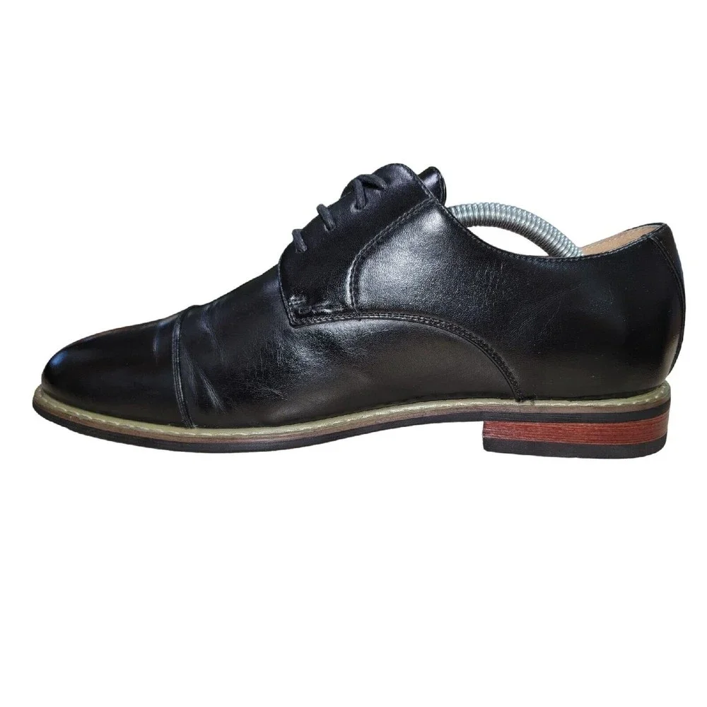 Bruno Marc Men's‎ Prince 6 Black Cap Toe Oxfords Dress Shoes Size 9 M